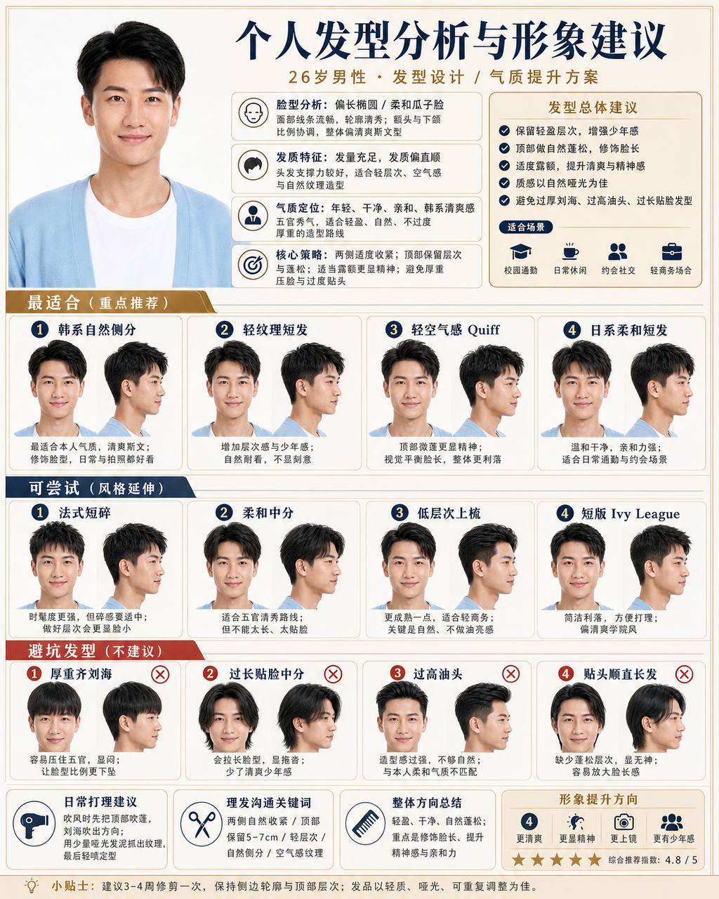 发型分析海报示例 2
