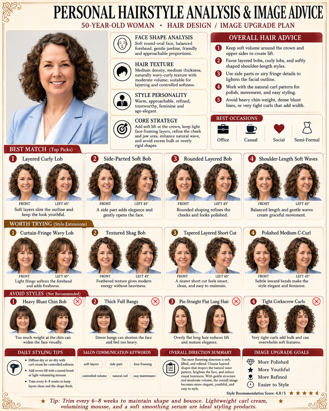 Hairstyle analysis poster example 4
