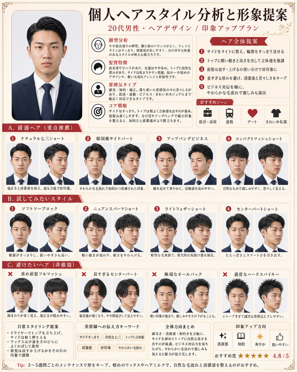 髪型分析ポスター例 2