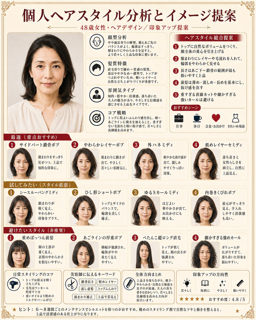 髪型分析ポスター例 3