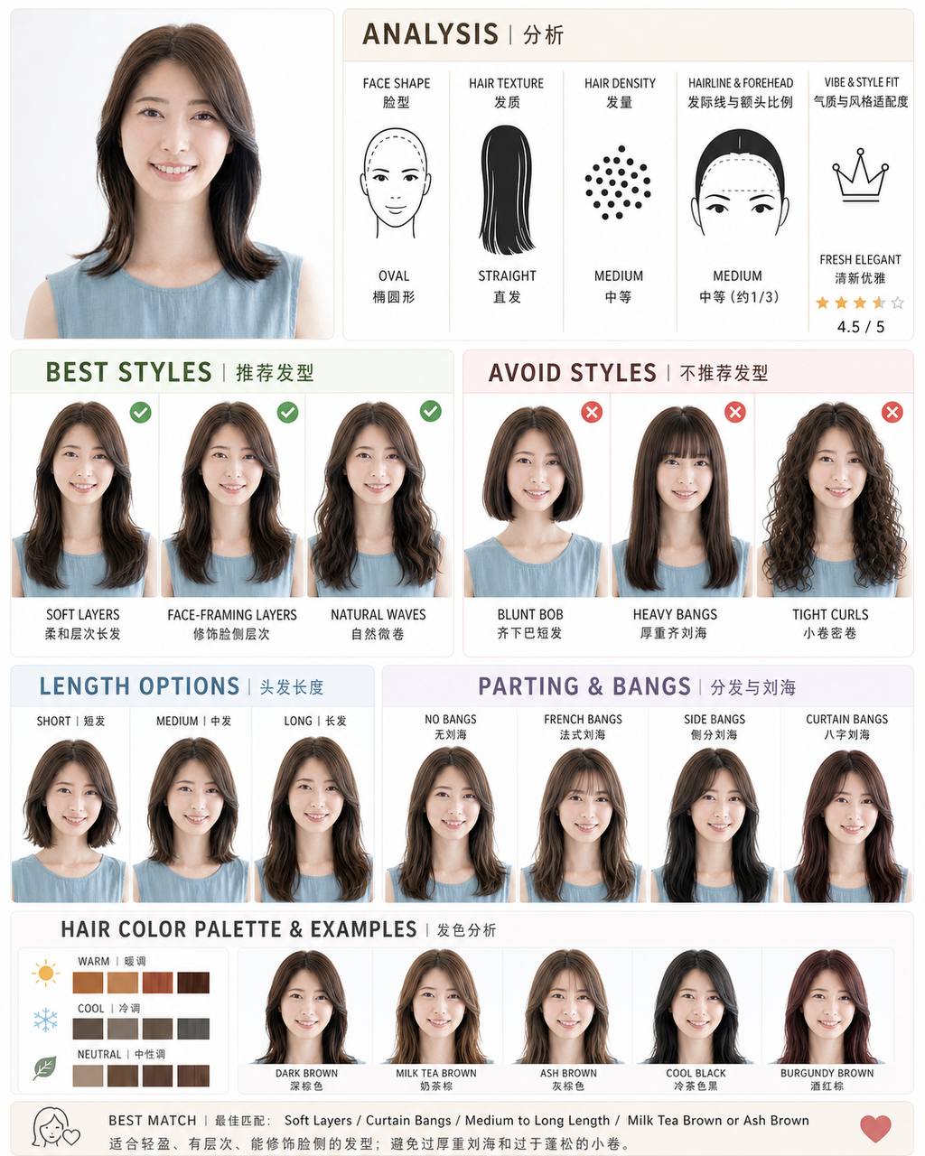 헤어스타일 분석 포스터 예시 1