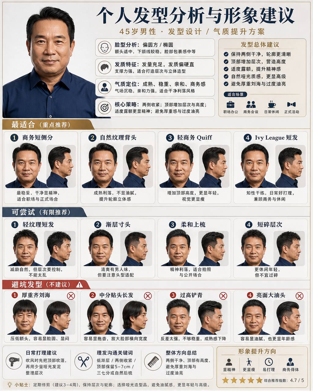髮型分析海報範例 3