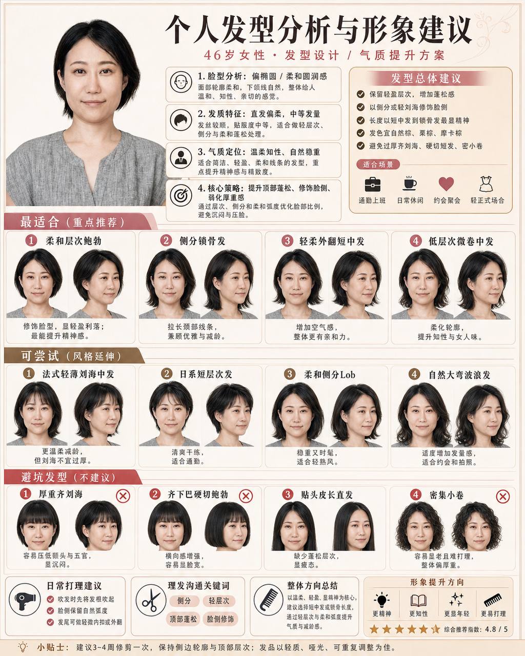 髮型分析海報範例 4